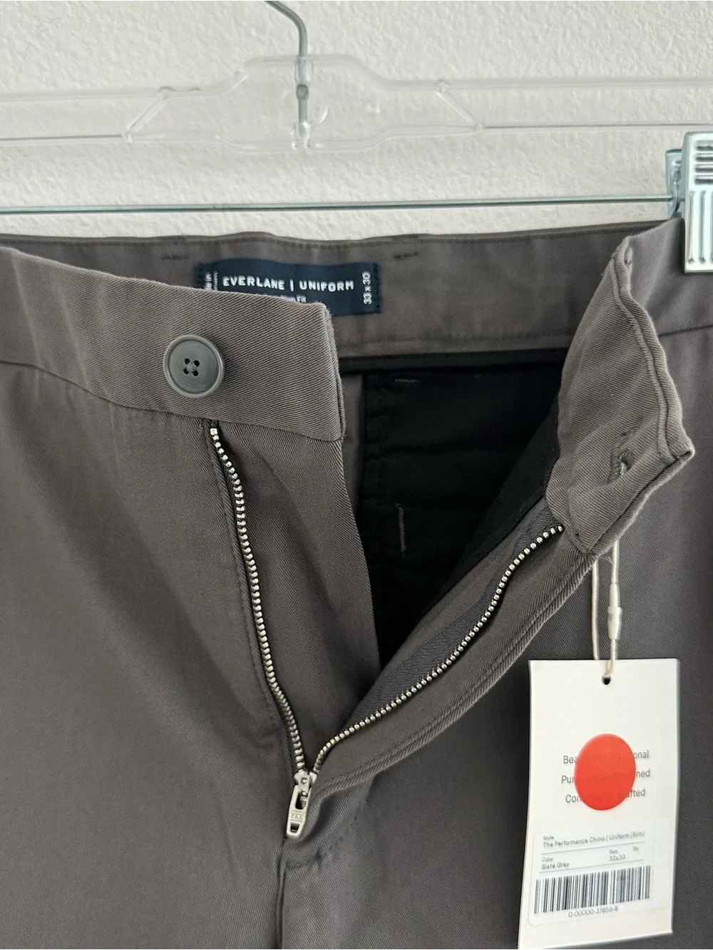 Everlane The Performance Chino‎ Pant Slim in Slate Grey Size: 33x30, NWT